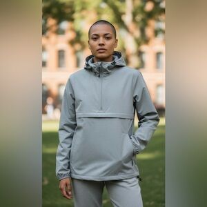 Men's Light Gray Windbreaker Jacket
